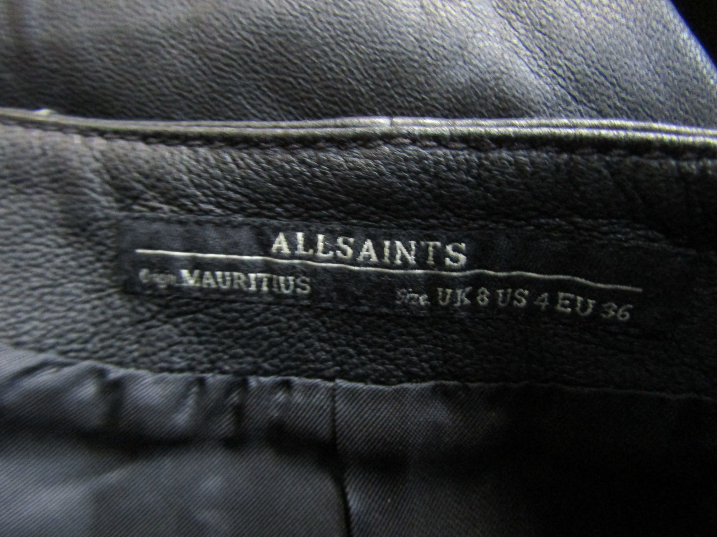 AllSaints Lucile Women's Black Leather Pencil Skirt Size 4