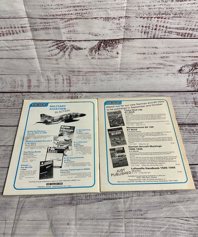 2 Vintage Aircraft Illustrated Ian Allan Airplane Books 1970's