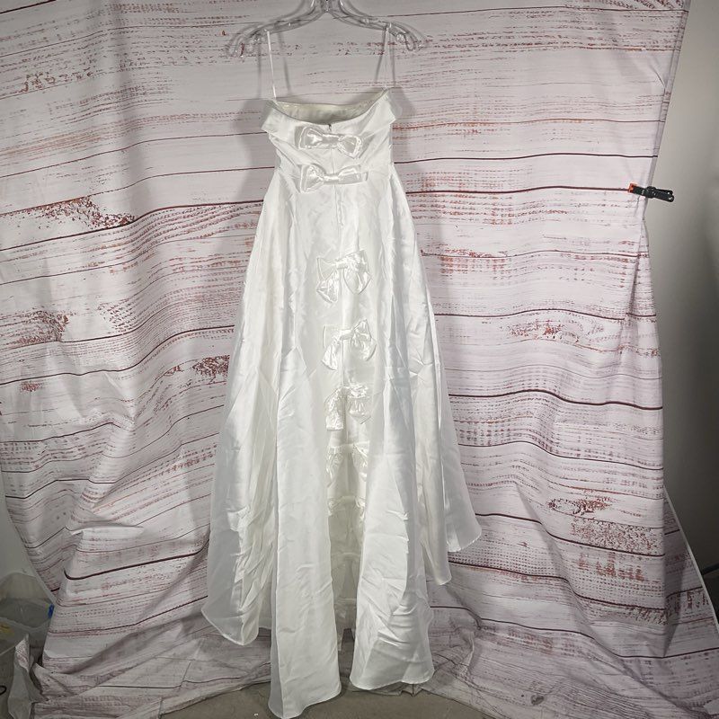 Lulus Your Beloved White Strapless Bow A-Line Gown Formal Dress - Size XS