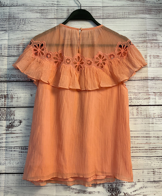NWT Women's Rebecca Taylor Peach Top Size 8 Retail $118