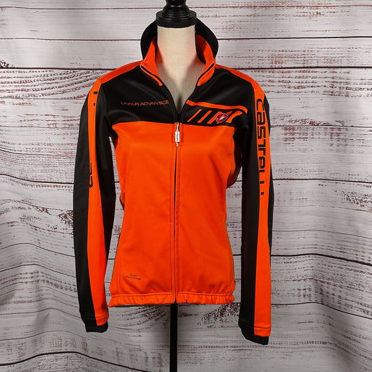 CASTELLI Women's Orange & Black Cycling Jacket- SZ XL
