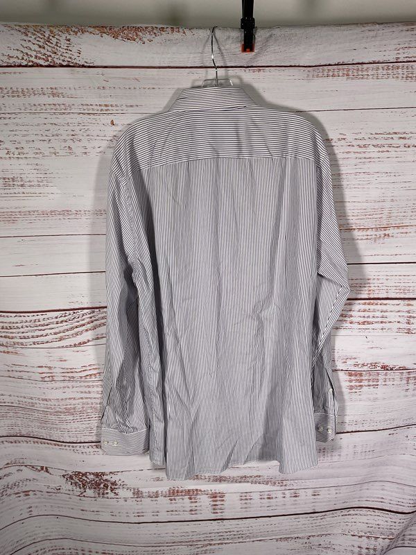 Hugo Boss Men's Slim Fit Striped Dress Button Shirt Size 18 US / 46