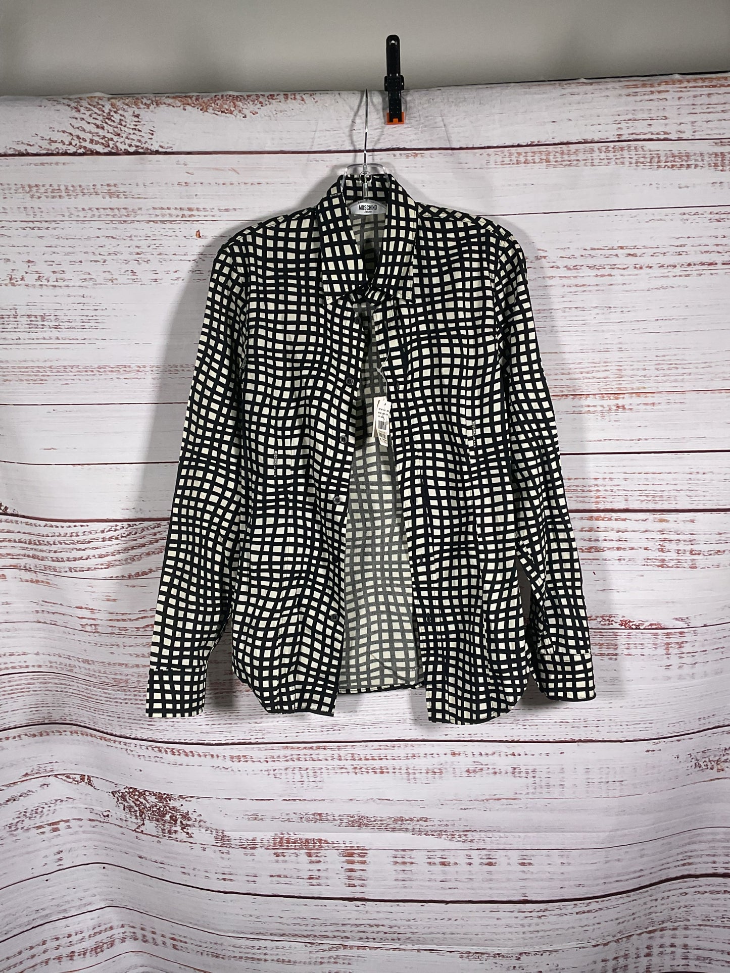 Moschino Jeans Wavy Plaid Blouse NWT - Size S