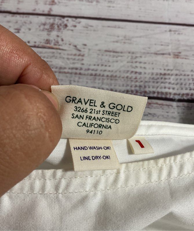 Gravel & Gold California Women's White Long Sleeve Top Size 1 / S