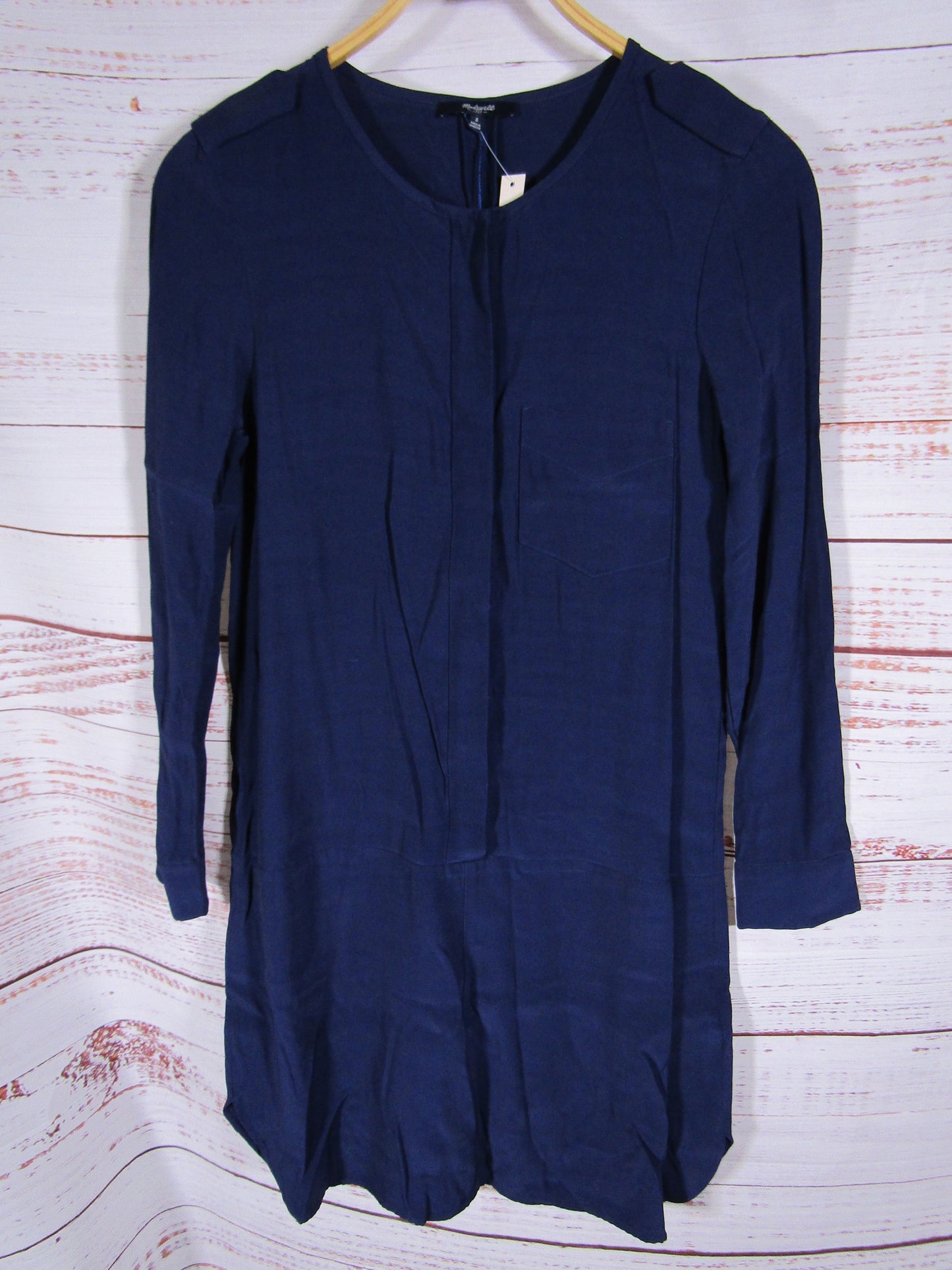 Madewell Women's Blue Cargo Tunic Shirt Dress Size S