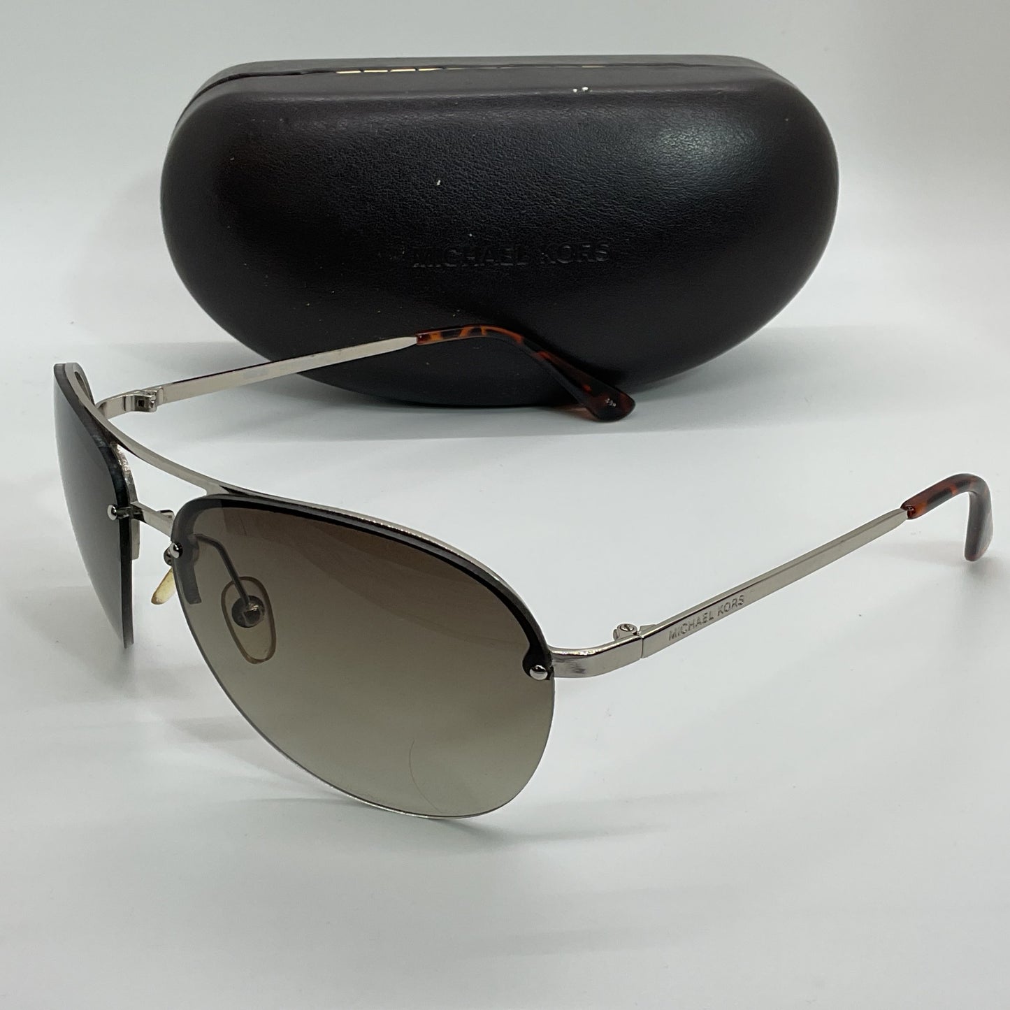 MICHAEL KORS Kai M2068S Men's Silver Tone Lens Aviator Sunglasses- 62[ ]15 130