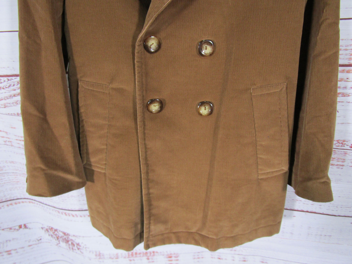 A.P.C. Chesterfield Women's Brown Corduroy Double Breasted Jacket Size 38