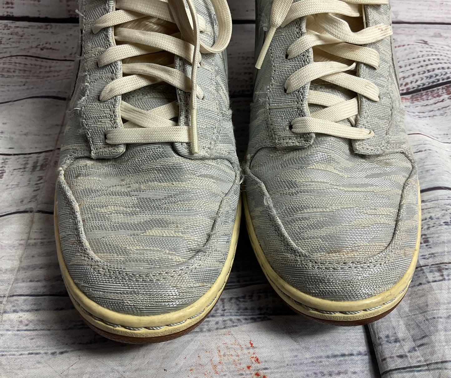 Nike Dunk Sky Hi Premium Wedge Sneakers Gray Sail Silver 10