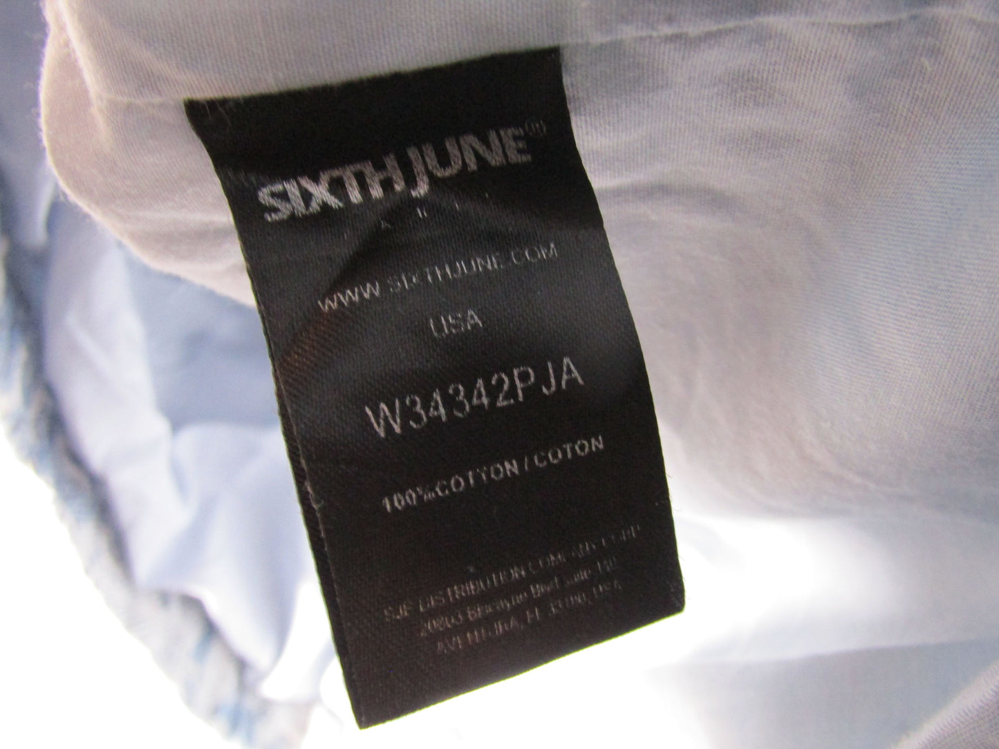 Sixth June Men's Blue Distressed Denim Short Sleeve Jacket Size XL