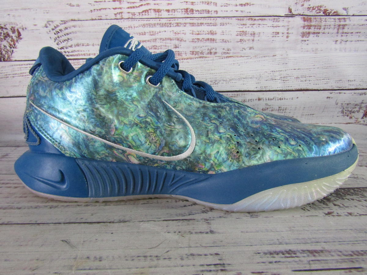 Nike LeBron 21 Abalone Men's Blue Basketball Sneakers Size 9 FN0708-400