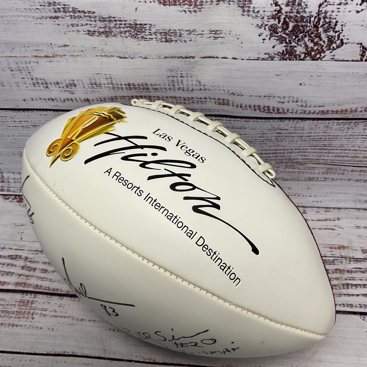 Signed Autographed Football Billy Sims James Lofton Mike Douglass Rocket Ismail