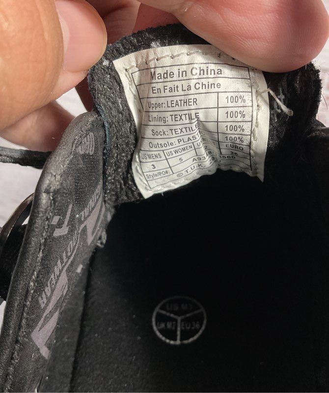 T.U.K. Women's Black Leather Platform Creeper Shoes Size 5