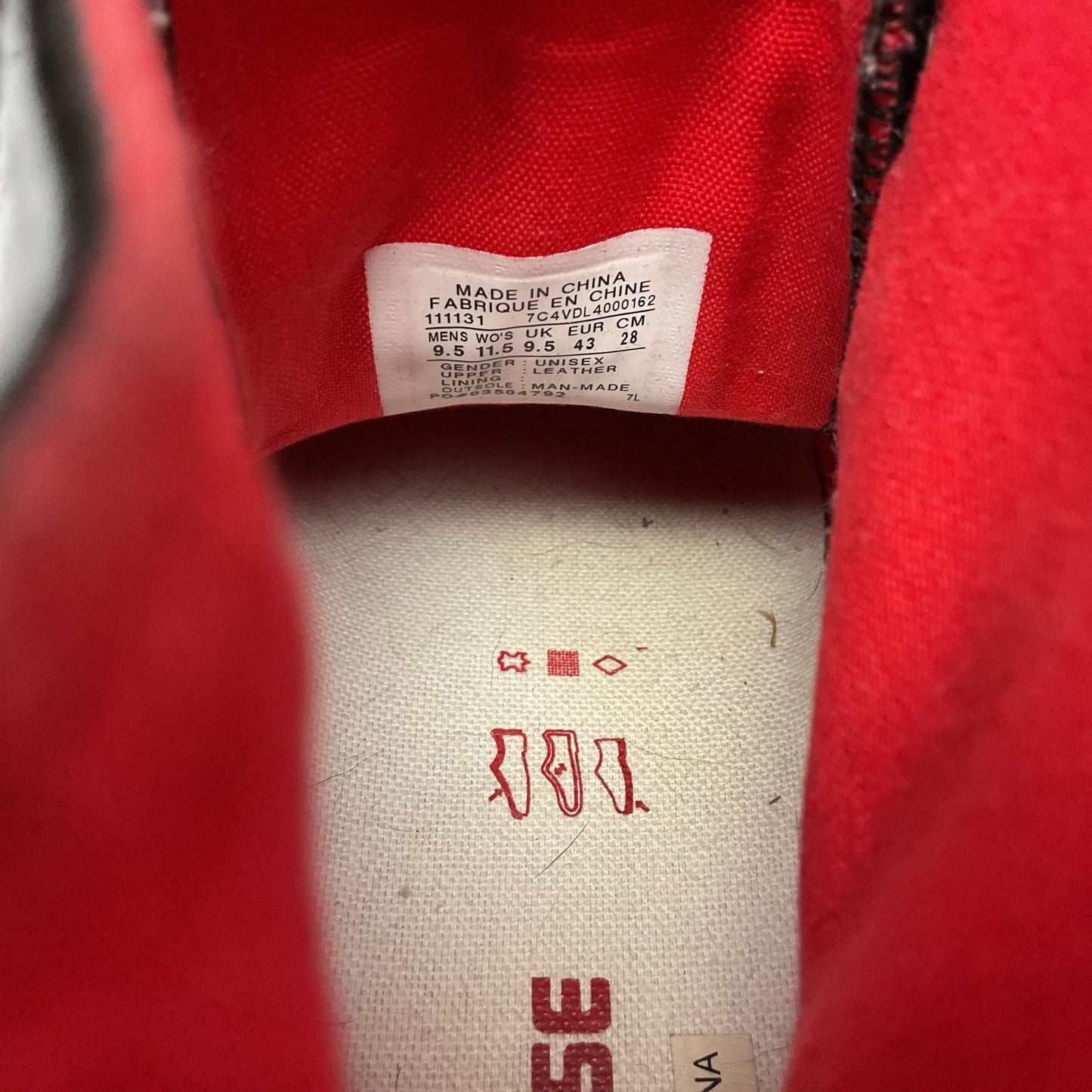 Converse Black Patent Leather High Top Sneaker Casual Shoe Men Size 9.5