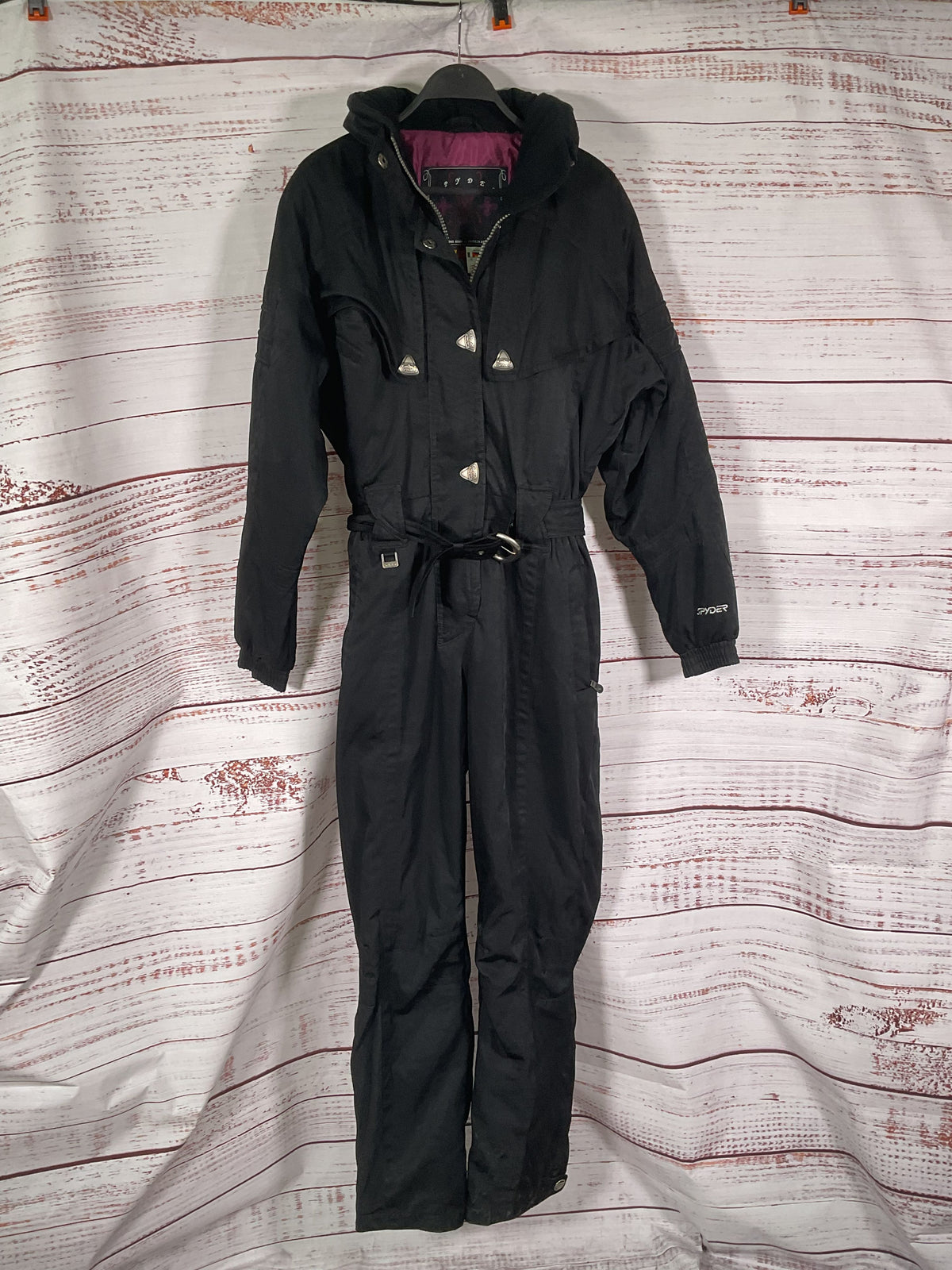 Spyder Black Women's Belted Ski Jumpsuit - Size 12