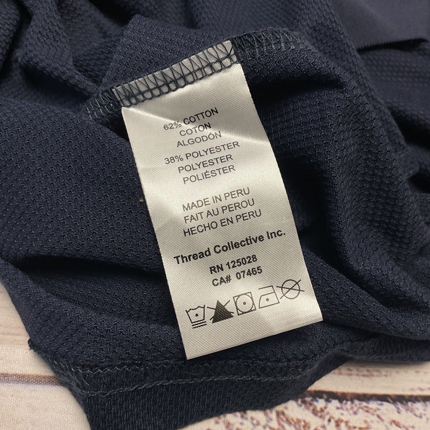 Psycho Bunny Navy Blue Pique Polo Shirt - Size 6 - L