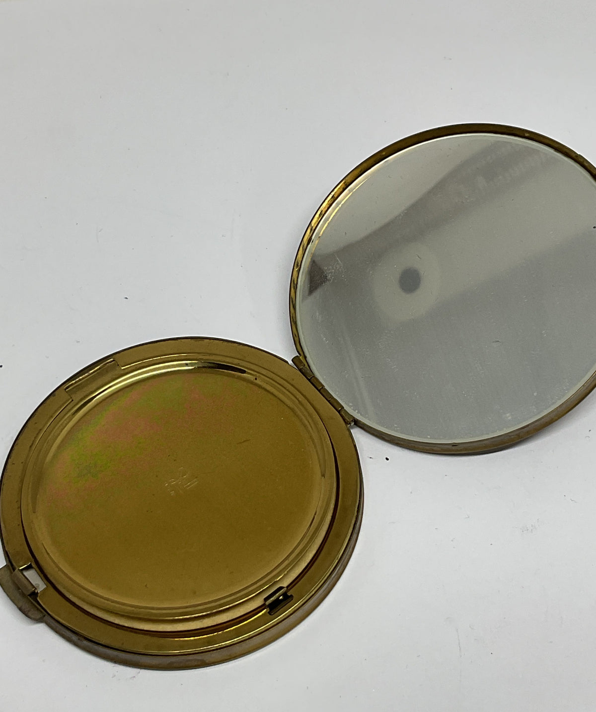 Vintage United States Navy Usn Makeup Compact Case With Mirror AS IS
