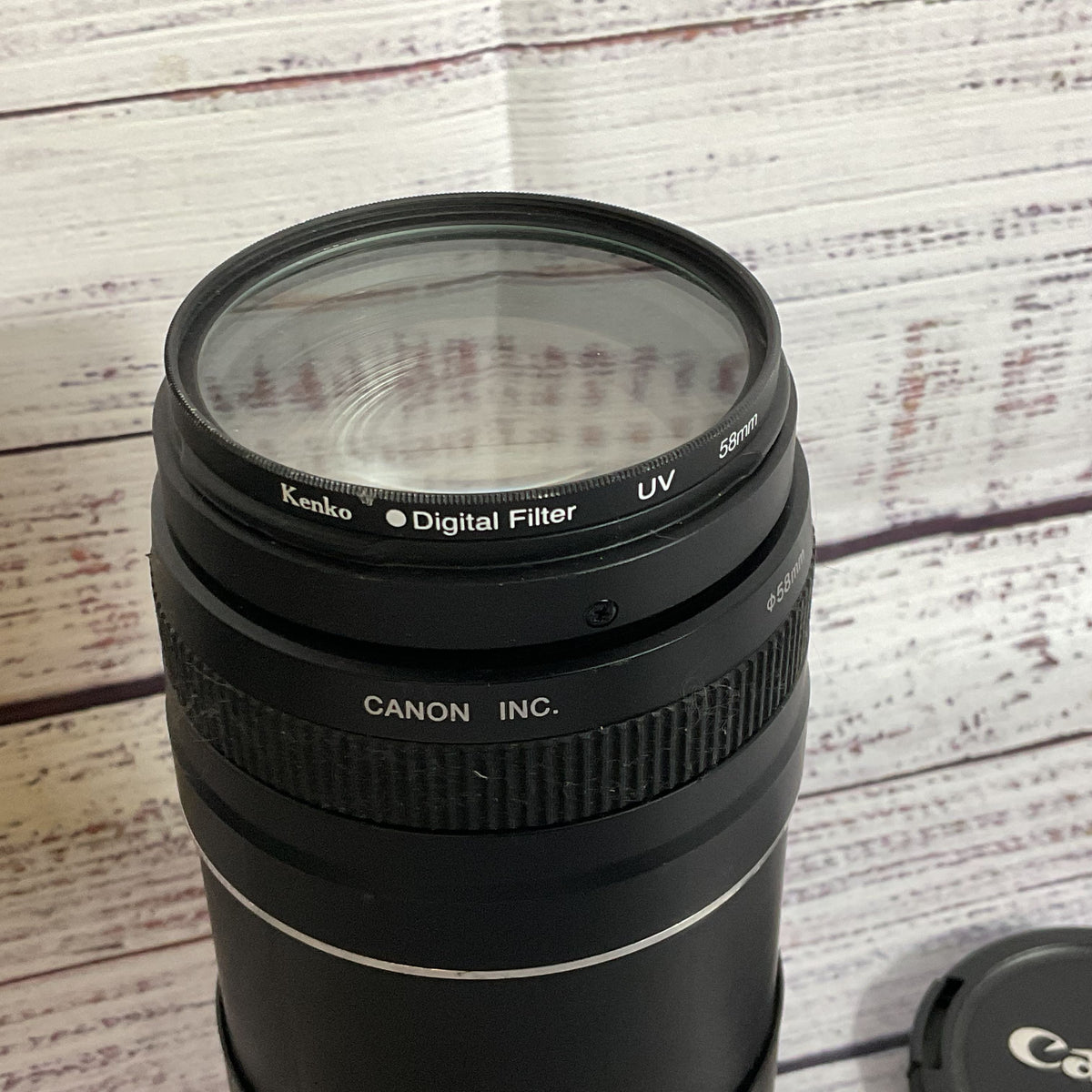 CANON EF 75-300mm f/4-5.6 III Zoom Lens with Kenko Digital Filter UV 58mm