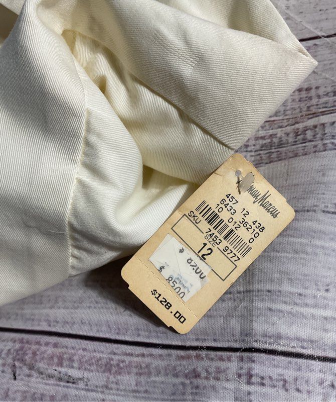 NWT Women's Neiman Marcus By Randolph Duke Off White Skirt Size 12 Vintage