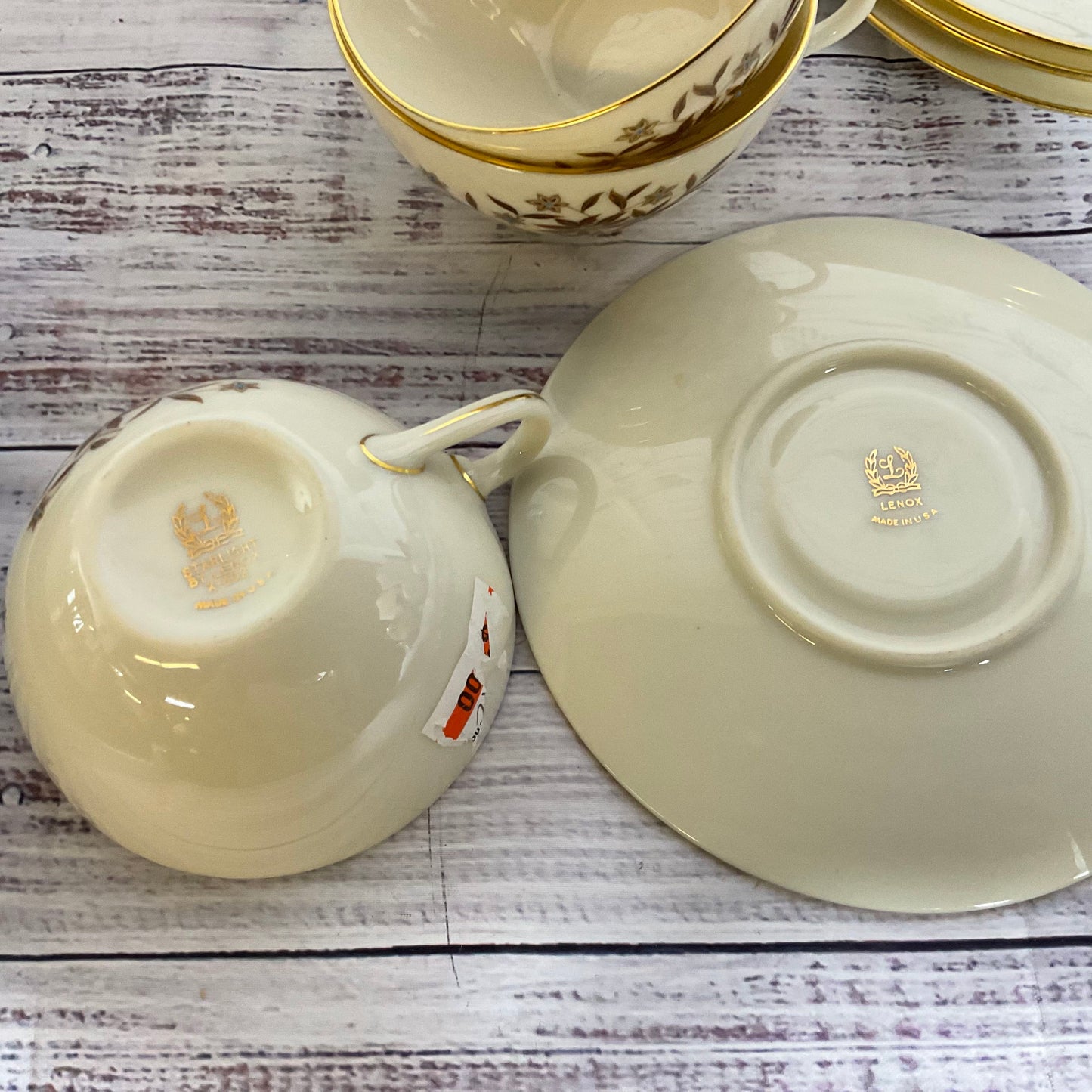 LENOX Starlight 6 Cups And 4 Saucers- 10 pieces (1 of 2)
