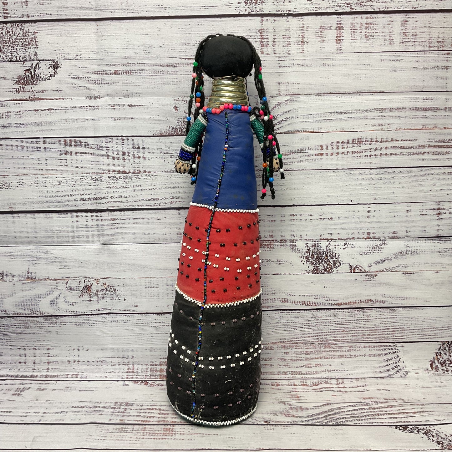 Vintage Ndebele Hand Made South African Beaded 19" Doll