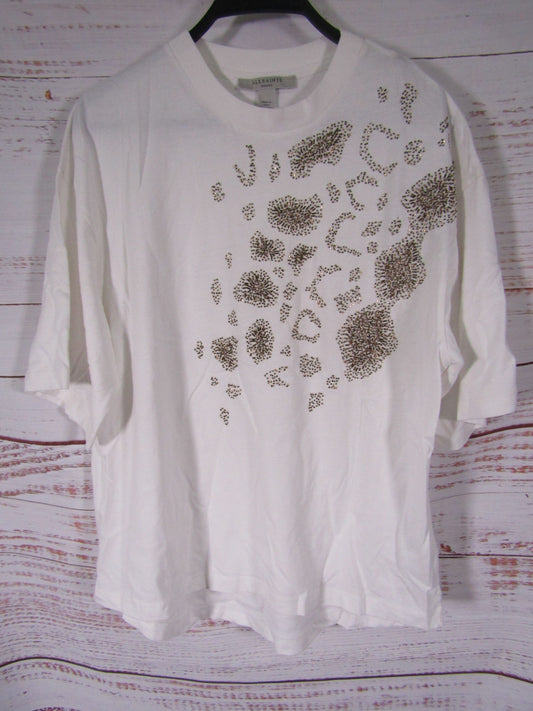 AllSaints Amelie Flow Embellished T-Shirt Size S