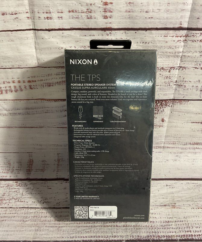 NEW Sealed Nixon x Plan B TPS Wireless Portable Speaker Limited Edition Black