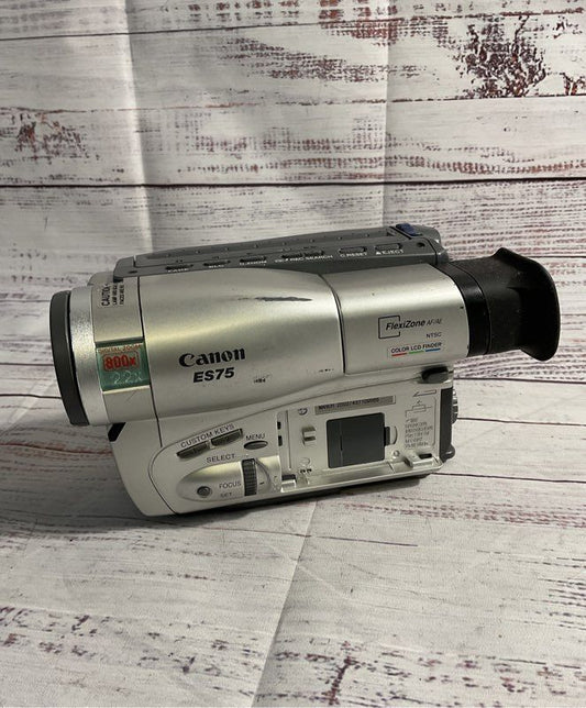 Canon ES75 HI 8 8mm Video Camcorder VCR Player Video No Battery NO POWER SUPPLY!