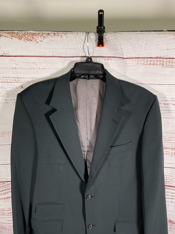 Hugo Boss Men's Black Virgin Wool Blend Suit Jacket Size 42L Made in Germany