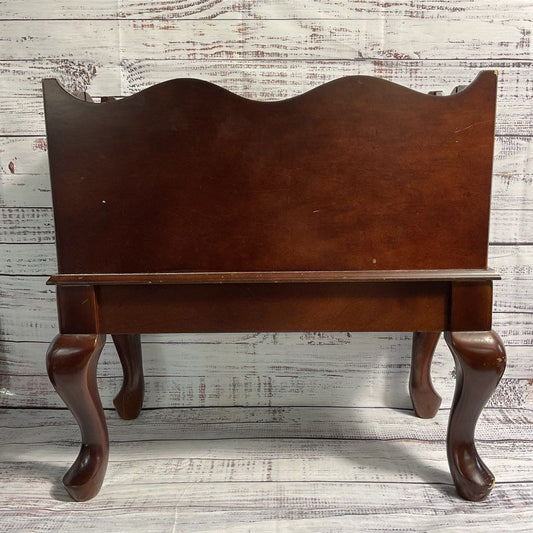VTG. The Bombay Company Queen Anne Wooden Magazine Stand *MISSING DIVIDER*