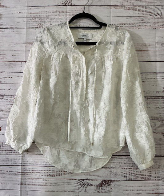Women's Derek Lam White Peasant Blouse Size 2
