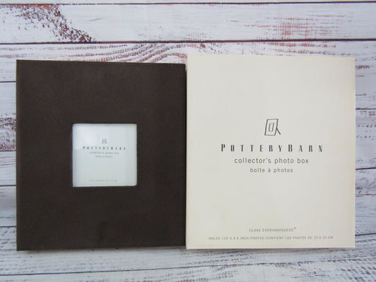 Pottery Barn Clove Everyday Suede Photo Album Holds 100 4x6 Photos
