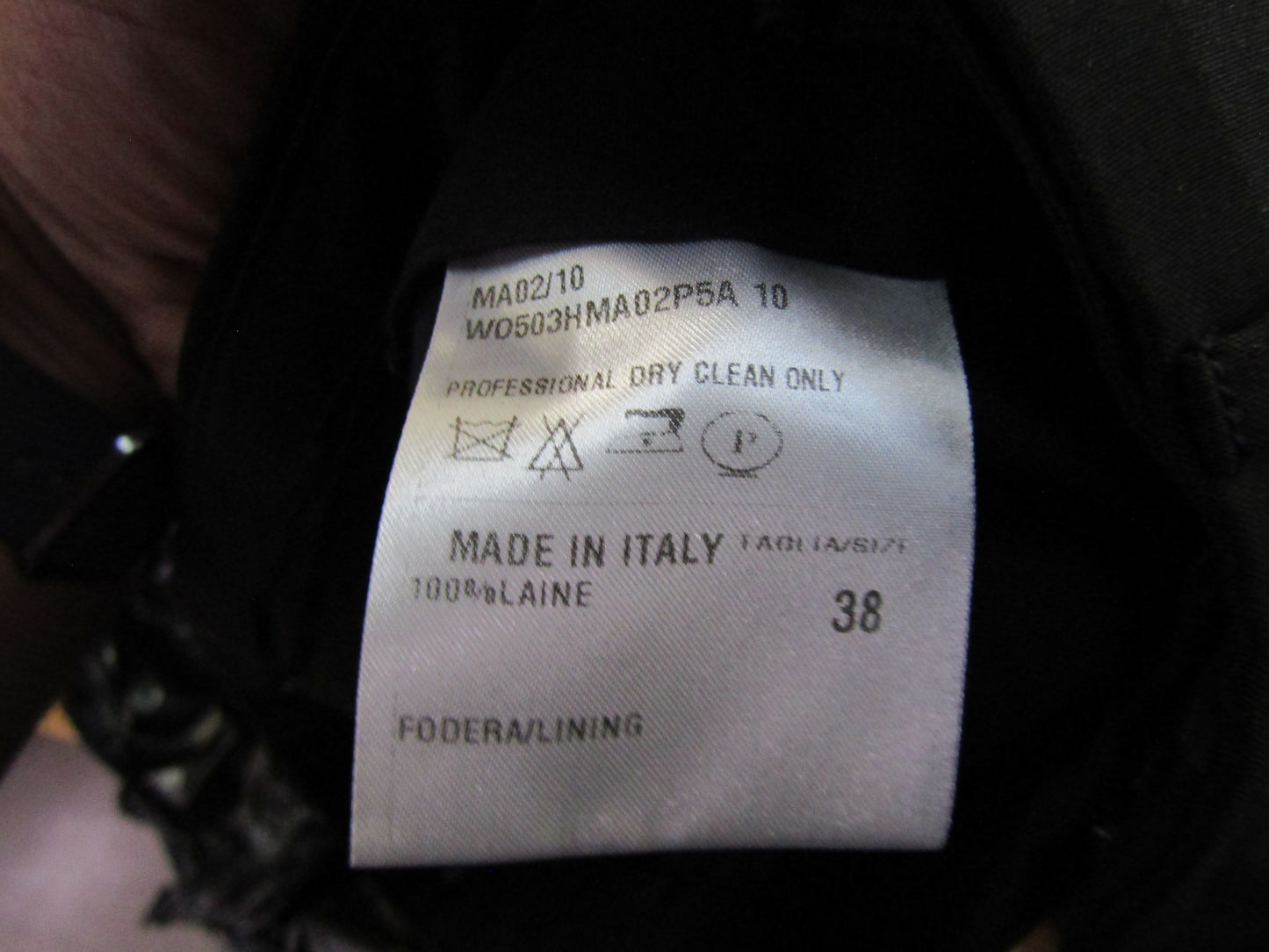 Lanvin Women's Black Wool Trouser Pants Size 38 Made in Italy