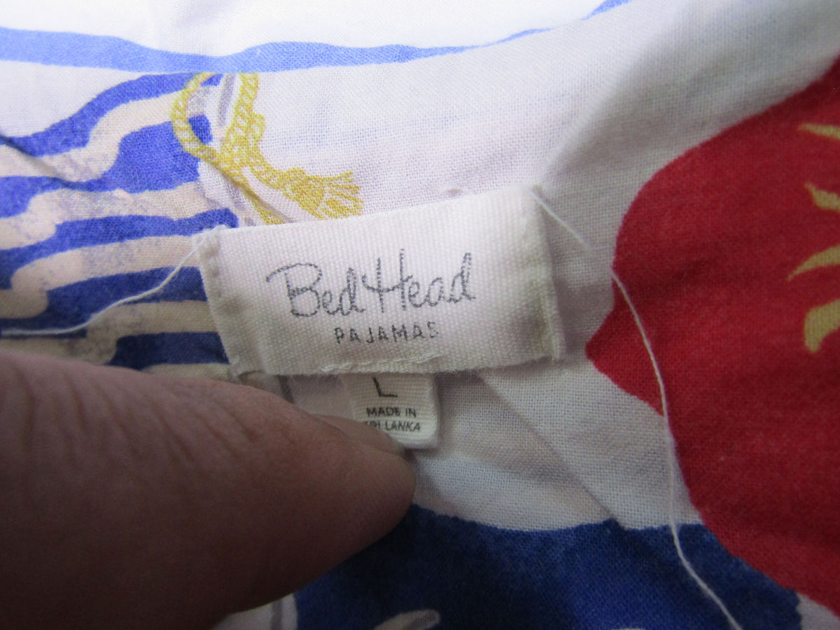 Bed Head Pajamas Women's International Nautical Flag Print Pajama Set Size L