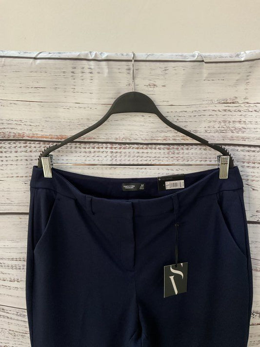 NWT Simply Vera Wang High-Rise Flare Stretch 16P Short Pants Navy Blue Women's