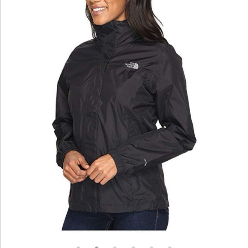 The North Face Girl's Black Windbreaker Zip Up Nylon Jacket Size 18