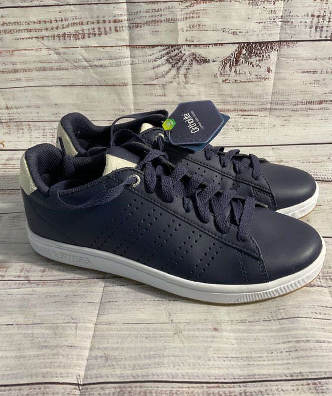 NEW K-Swiss Men's Classic Sneakers Navy Blue Size 8.5 US Ortholite Foam Insoles