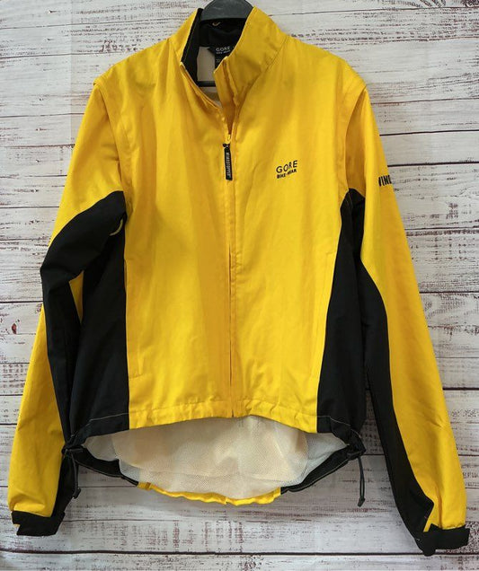 Men's Gore Bike Wear Yellow & Black Windstopper Jacket Size M