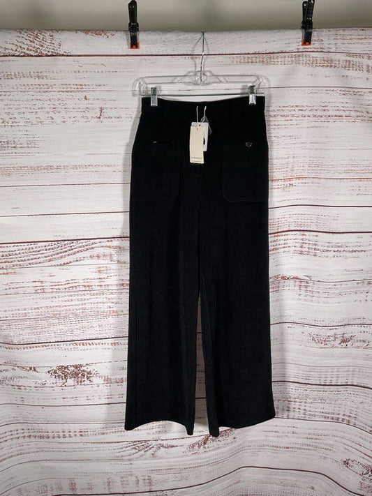 NEW WITH TAGS Commense Women's Black Corduroy Wide-Leg Pants Size S