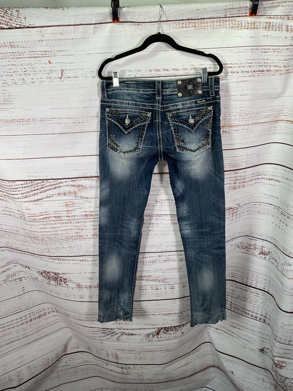 Miss Me Women's Low Rise Skinny Blue Jeans Size 30 JE80365X