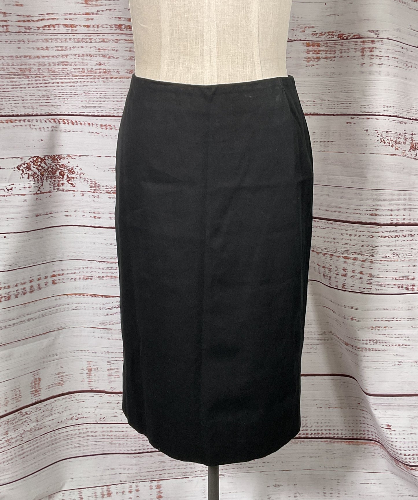Dries Van Noten Vintage Straight Pencil Skirt Black 40