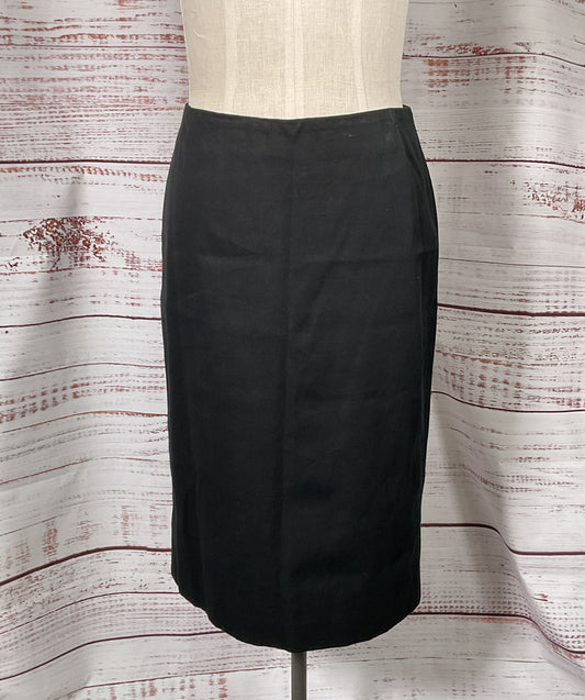 Dries Van Noten Vintage Straight Pencil Skirt Black 40
