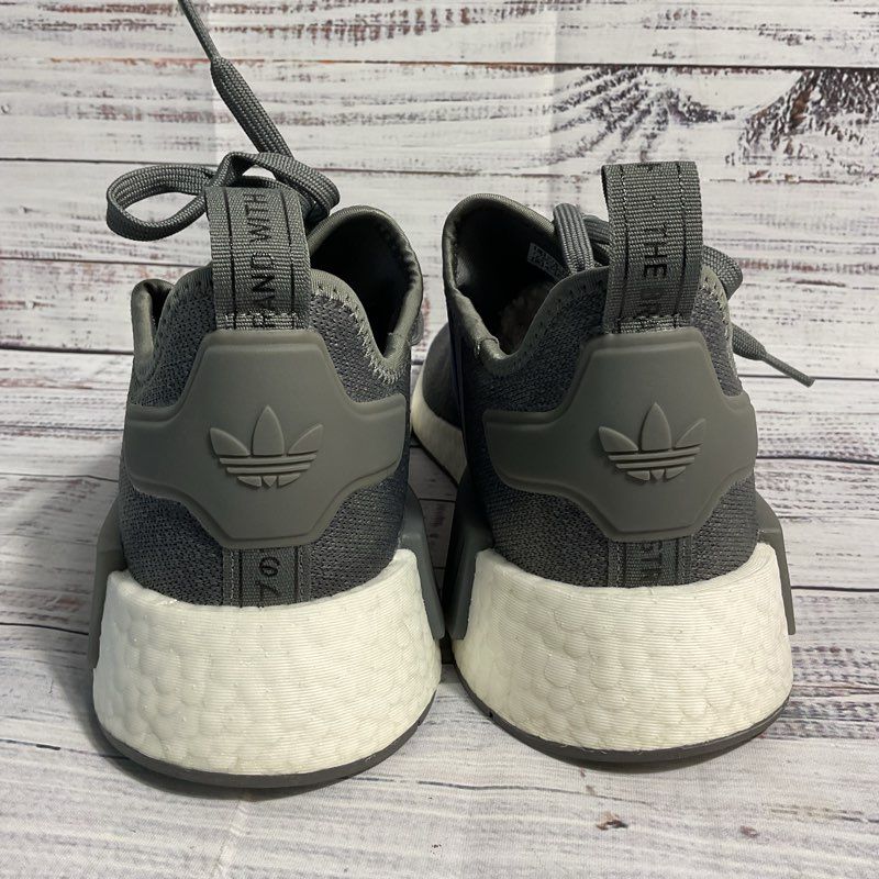 Adidas NMD R1 PK Primeknit Parley Recycled Plastic Grey Athletic Sneaker Men 9.5