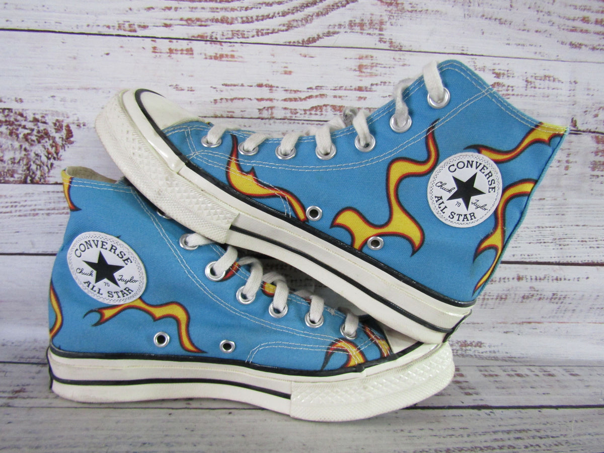 Converse x Golf le Fleur Chuck 70 Flame Women's Blue High Top Sneakers 167279C