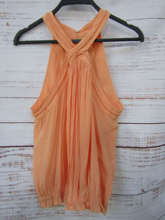 Ramy Brook Cecilia Women's Orange Halter Top Blouse Size L