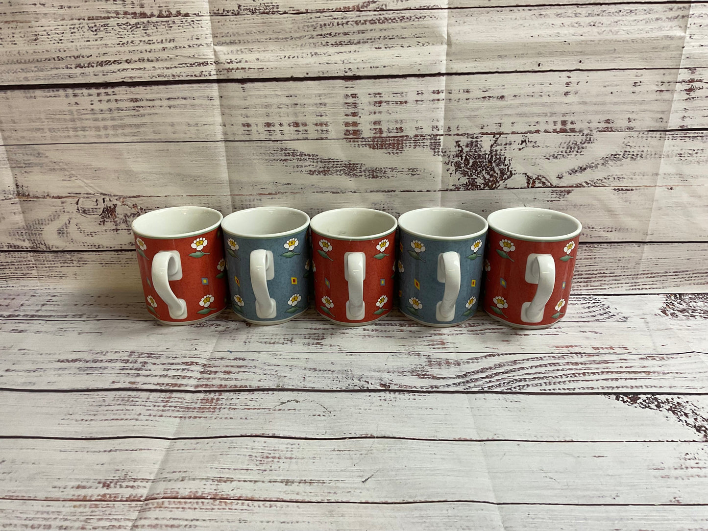 Villeroy & Boch Switch Ava Red/Blue Mugs [Set Of 5]