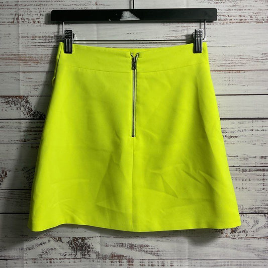 Alice + Olivia Neon Yellow Shaylee Faux Wrap Mini Skirt - Size in Description