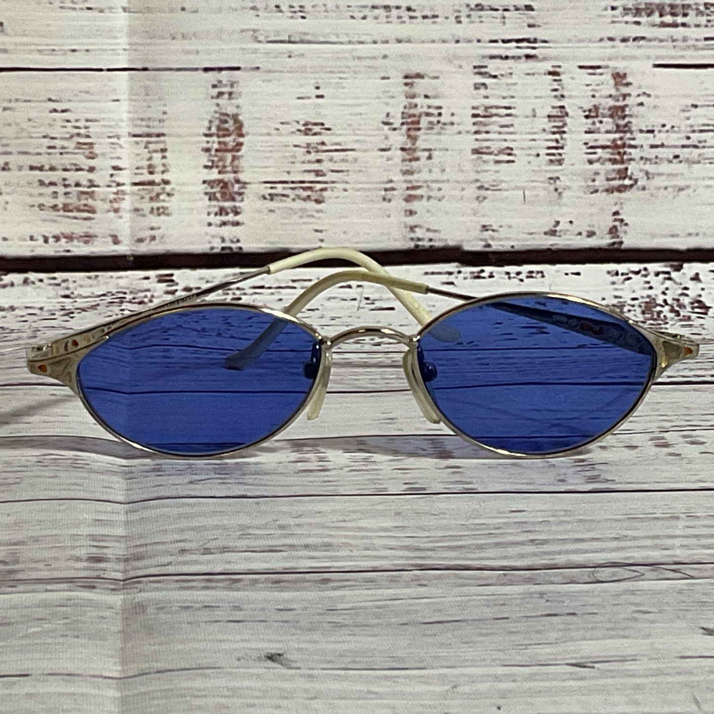 MARTINE STIBON 6534 Women's Silver Tone Blue Lens Sunglasses- 48[ ]18 140