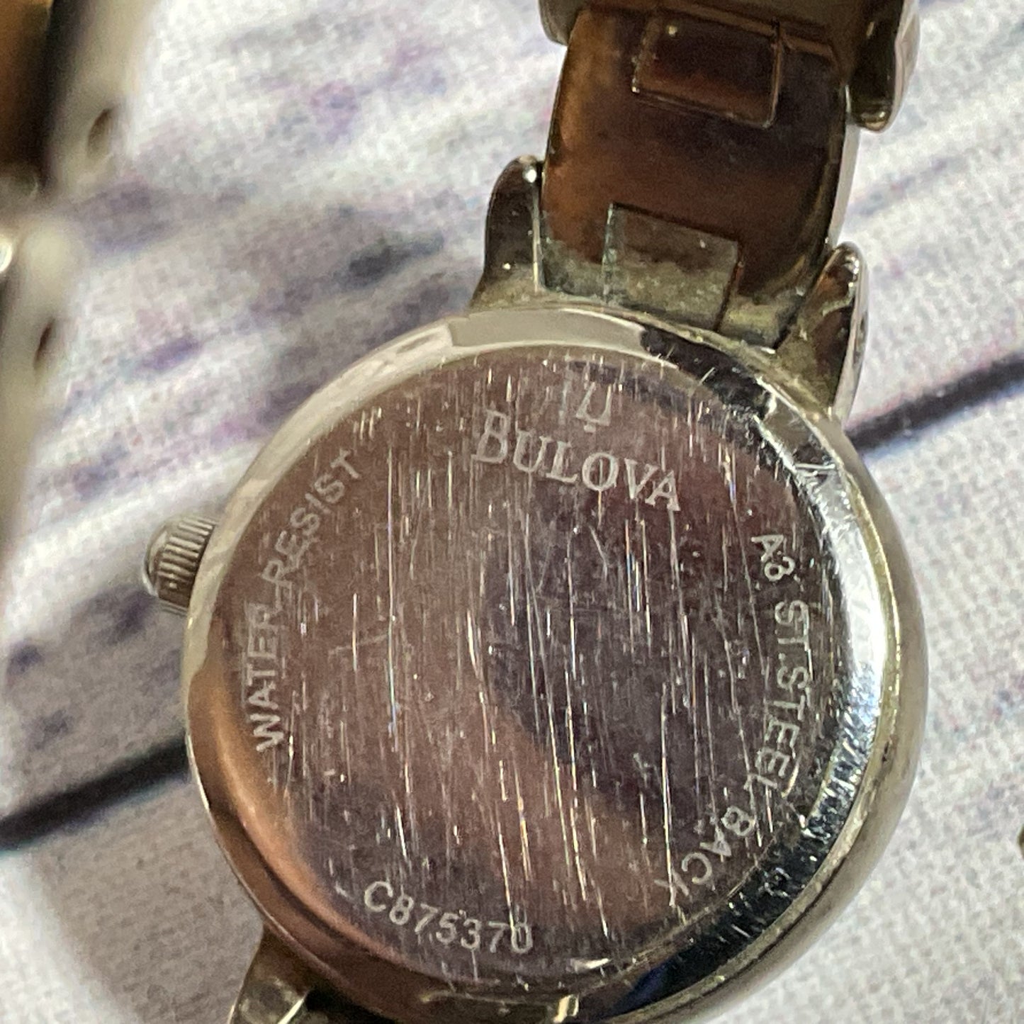 BULOVA C875370 Women's Silver Tone 6" Band Watch- NEEDS BATTERY