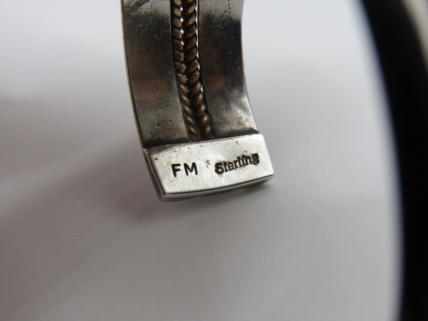 Vintage Fred Maloney Navajo Sterling Silver 12k Gold Filled Cuff Bracelet