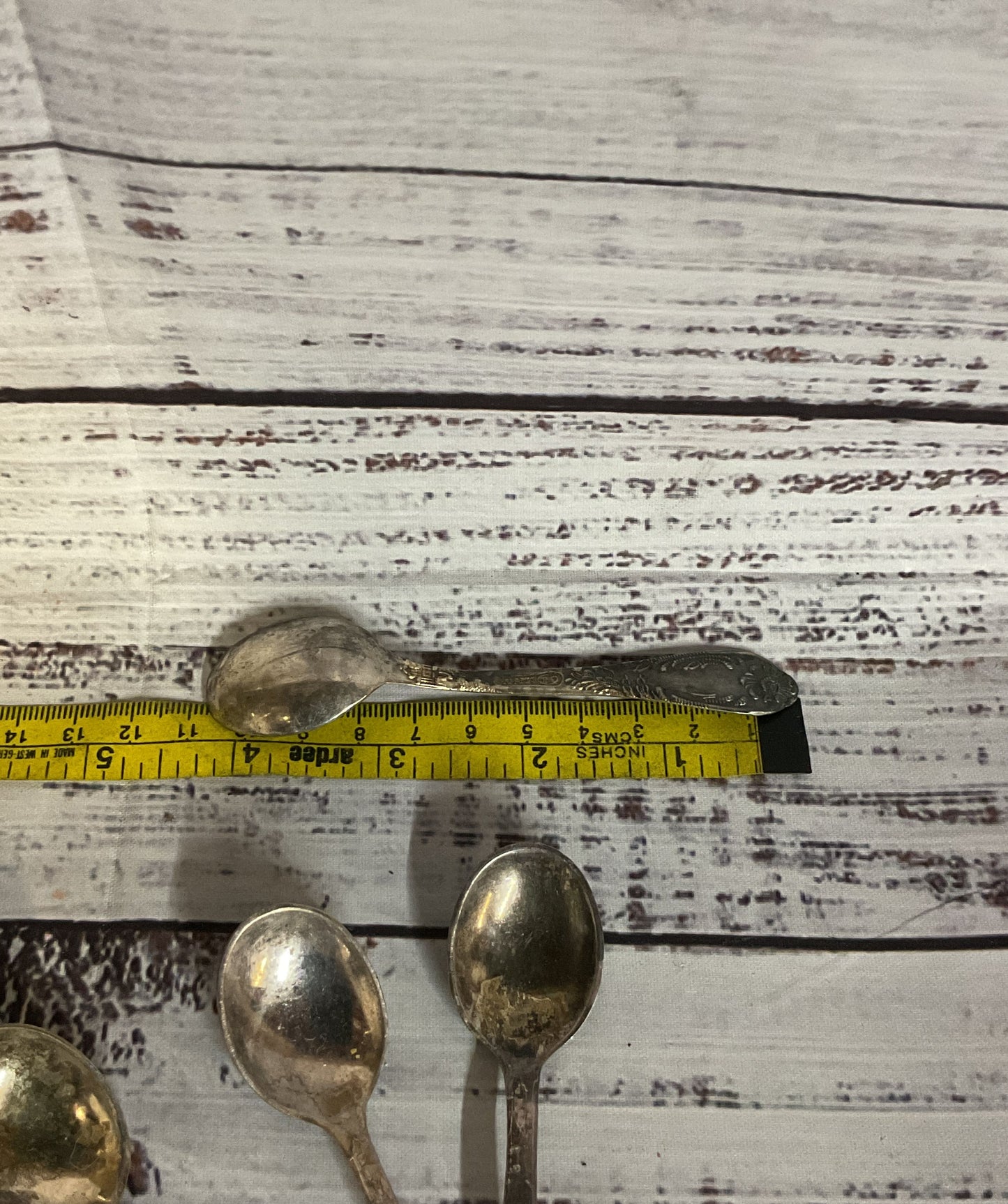 Vintage Russian (3id) Mhu Silver Plated Tea Spoons Lot 9